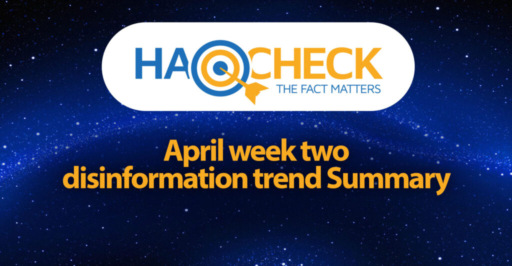 April: Week two disinformation summary
