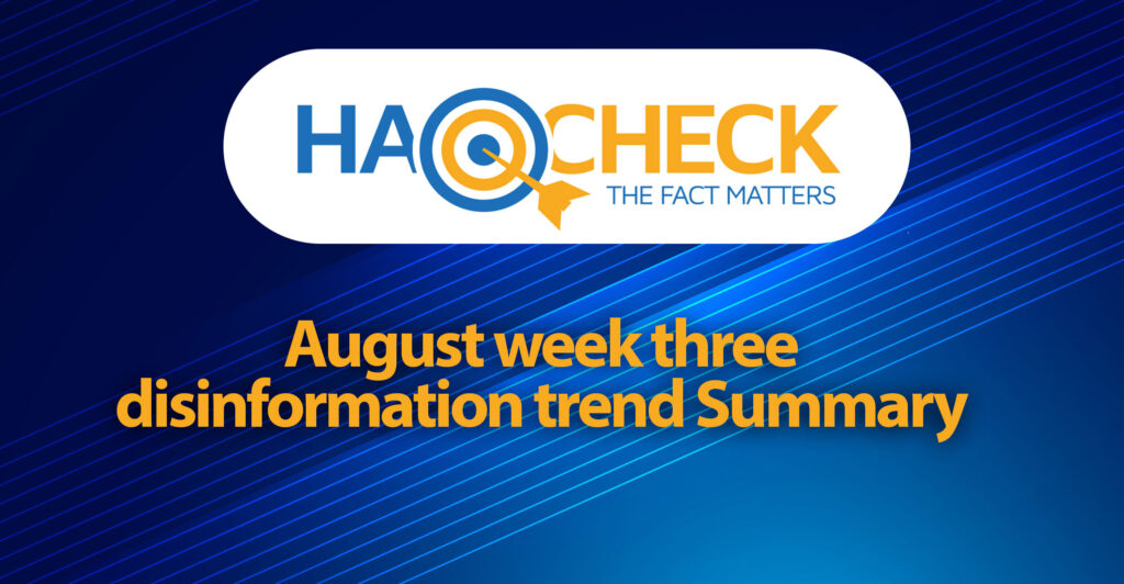 Weekly summary: August week three